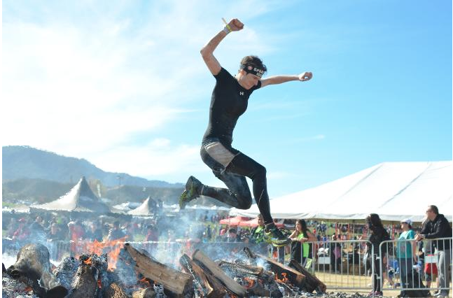 Jane  Woodman has competed in multiple Spartan races, in which competititors run up mountains, climb over walls, crawl under barbed wire and jump over fire. 