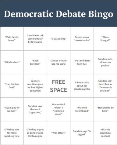 Democratic Debate Bingo