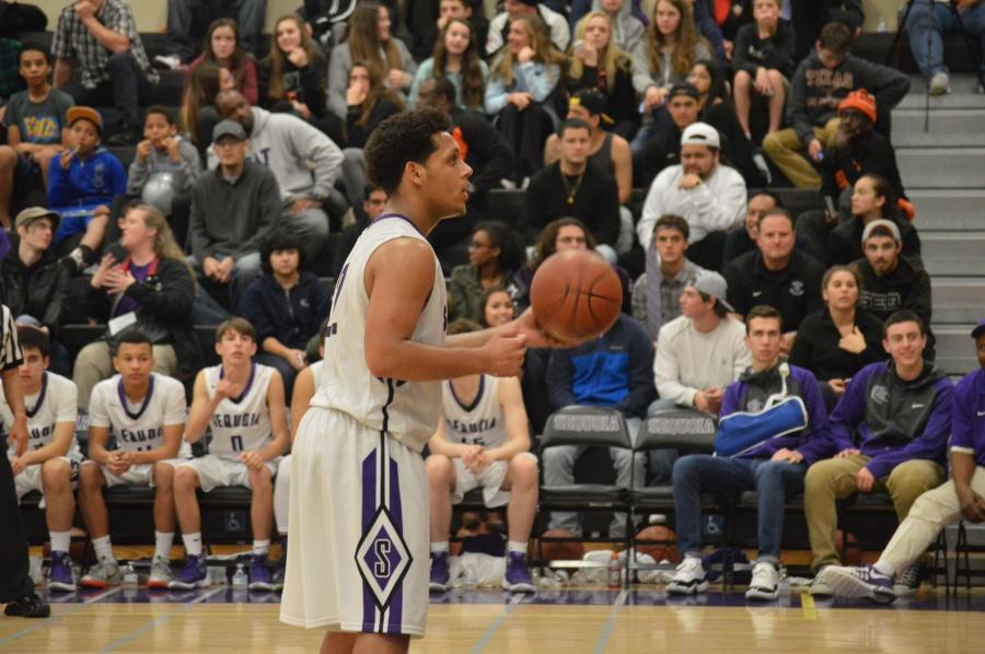 Boys varsity basketball versus Woodside