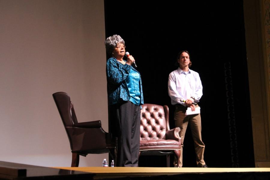 Elizabeth Eckford spoke at Sequoia High School on March 31 about her experiences with the Little Rock Nine.