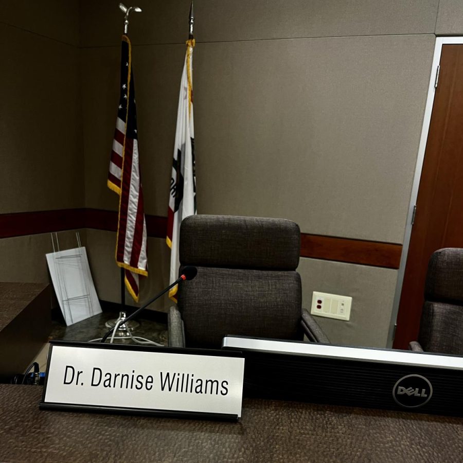 Former Superintendent Williams vacant chair.