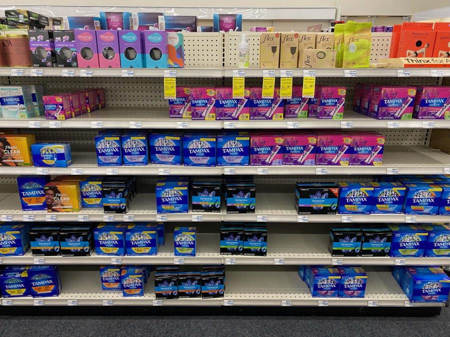 Feminine Product aisle at CVS