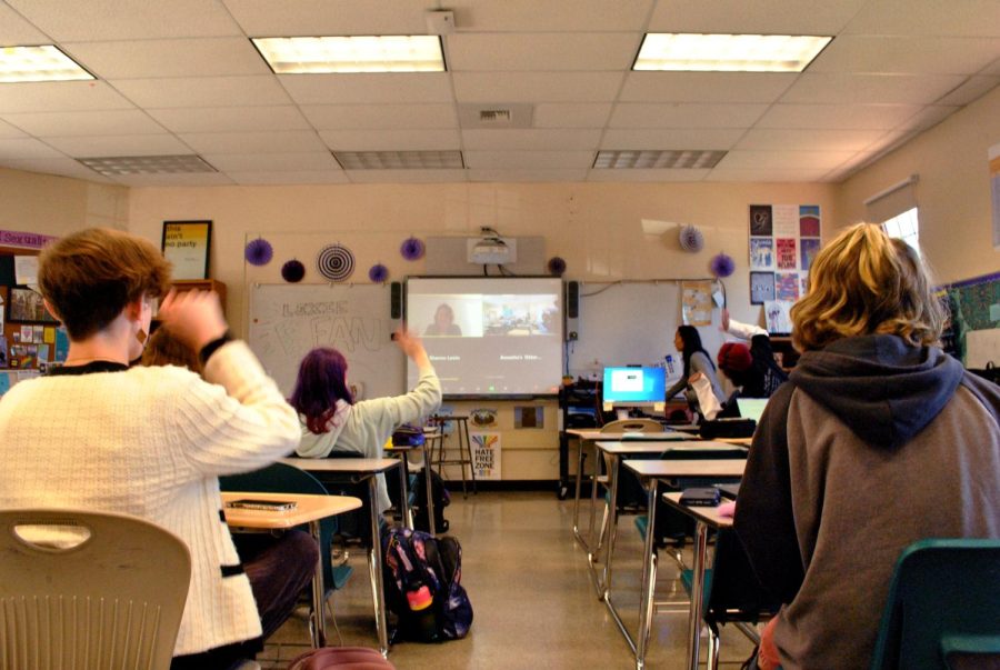 Lexie Bean talks to Sequoia students about writing, trauma, and queerness