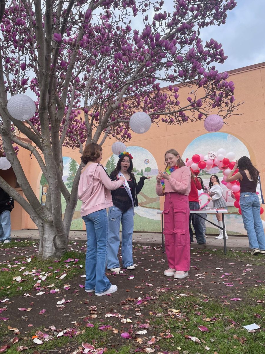 Students participate in the marriage ceremony.