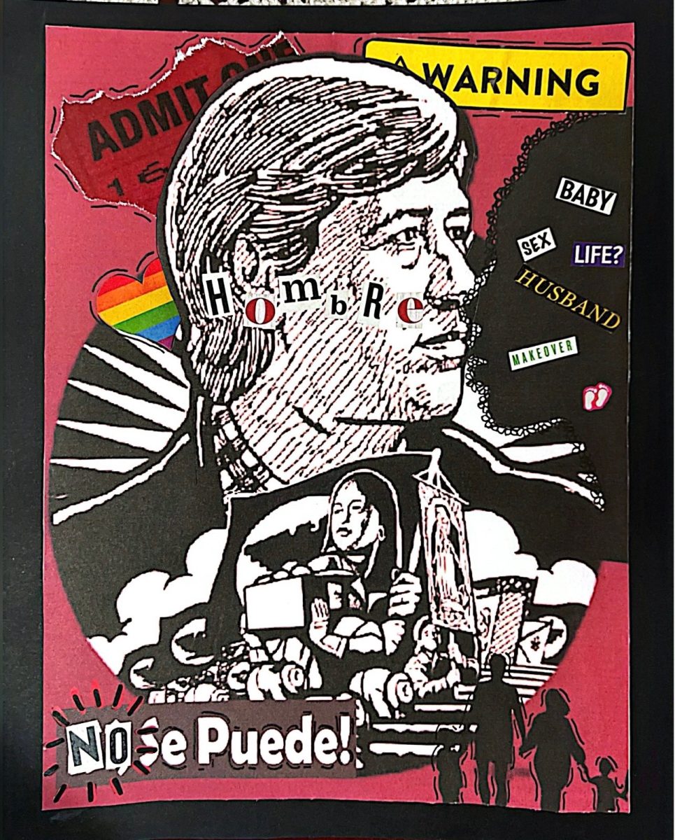 Image of Hernandez's visual storytelling art piece for IB English class on Cesar Chavez and the recent findings.