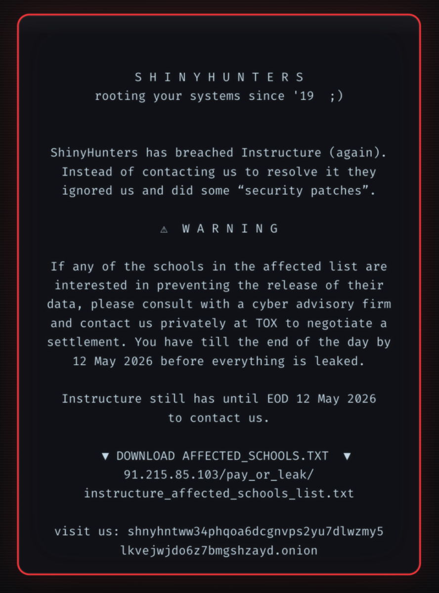 A screenshot of what some users saw when trying to log into their Canvas account