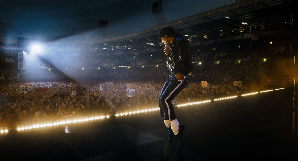 Image from end of "Michael" movie showcasing the star's 1988 "Bad" Tour